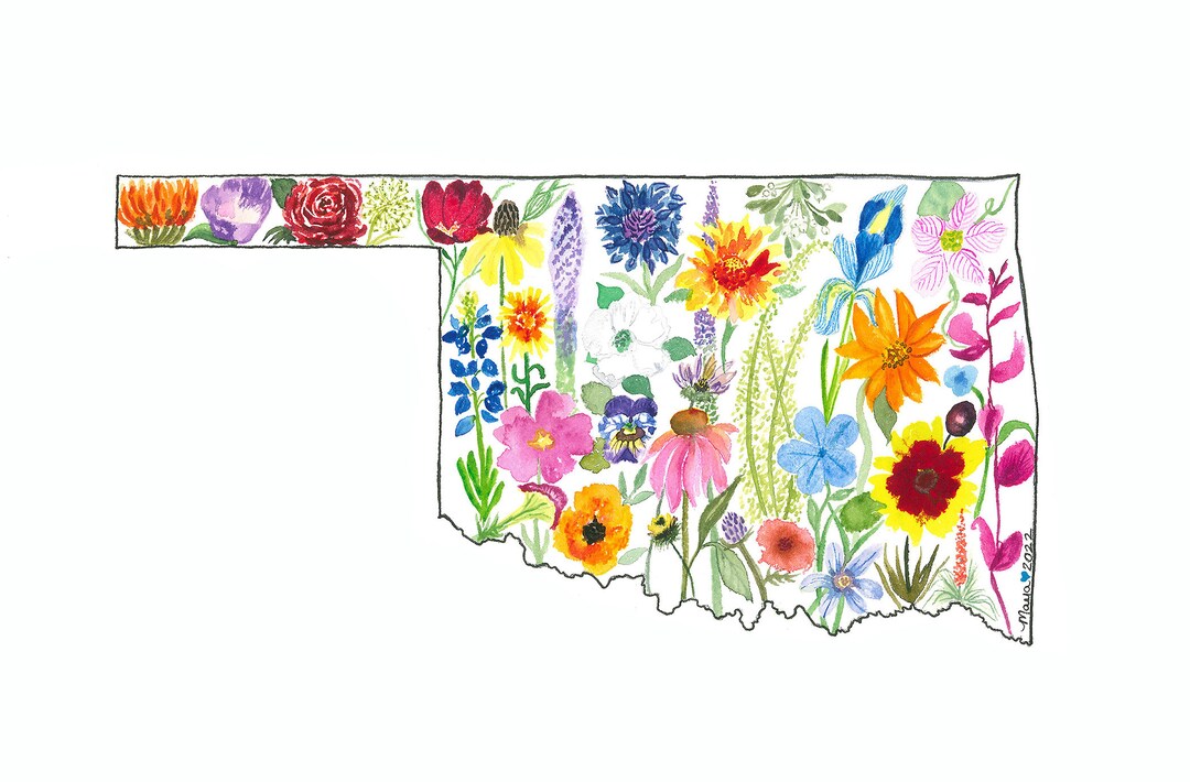 Oklahoma Wildflowers Etsy