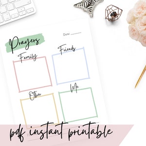 Prayer Journal Printable | prayer printable, prayer request worksheet, bible journaling, prayer page for women,PDF digital file