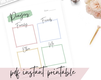 Prayer Journal Printable | prayer printable, prayer request worksheet, bible journaling, prayer page for women,PDF digital file