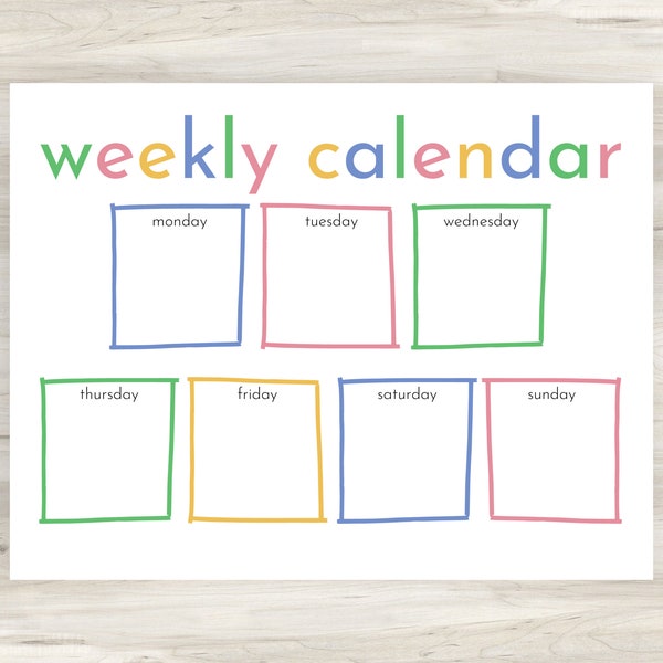 Printable Weekly Planner - Etsy