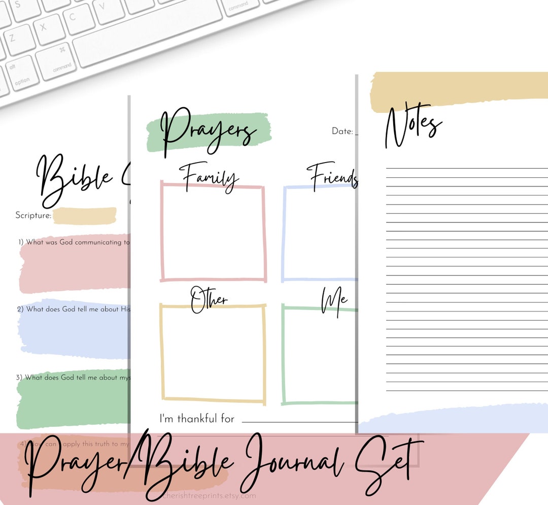 Bible Journaling Printable Bundle | Prayer Journal, Bible Study ...
