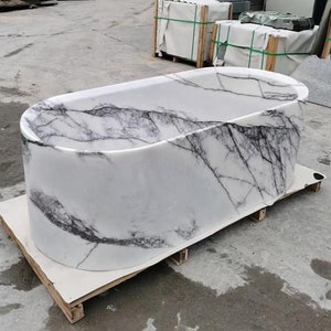 White Marble Bathtub New York Marble Tub, Natural Stone Bathtub, Custom marble Large bathtub,