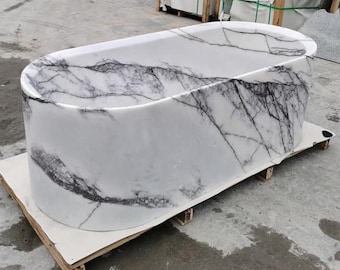 White Marble Bathtub New York Marble Tub, Natural Stone Bathtub, Custom marble Large bathtub,