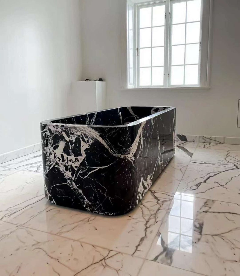 White Marble Bathtub New York Marble Tub Natural Stone Etsy