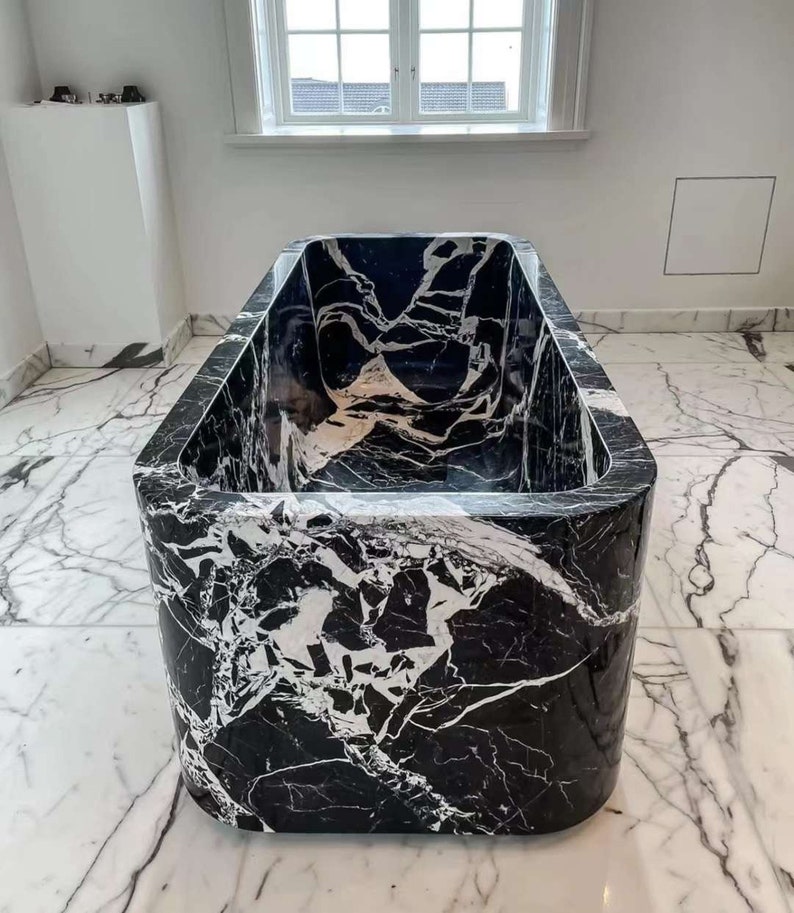 White Marble Bathtub New York Marble Tub Natural Stone Etsy