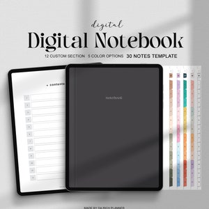 Goodnotes Digital Notebook: Student Journal with 12 Tabs (Digital Download)