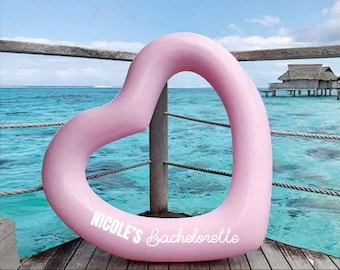 Personalized Pool Float Beach Bachelorette Party Decor Gift for Bride Bachelorette Decorations Heart Pool Party Photo Prop Valentine&#39;s Day