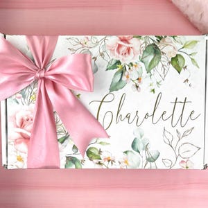 Personalized gift box empty custom gift box floral gift box boho gift box