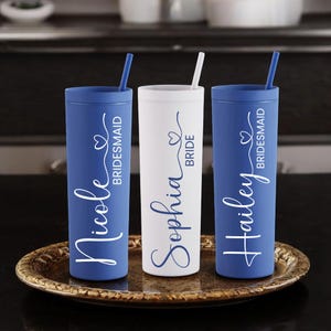 Bridesmaid Proposal Tumbler | Matte Bridesmaid Tumbler | Matte Tumbler | Personalized Tumbler | Bridesmaid Gift | Bachelorette Party Tumbler