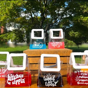 Erwachsenen Getränkebeutel, Schnaps Tasche, Mädchen Reise Geschenke, Junggesellinnenabschied, Geschenktasche, Sommerparty, Pool-Party, Erwachsene Party Favors, Strand Getränkebecher