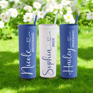 Bridesmaid Proposal Tumbler | Matte Bridesmaid Tumbler | Matte Tumbler | Personalized Tumbler | Bridesmaid Gift | Bachelorette Party Tumbler