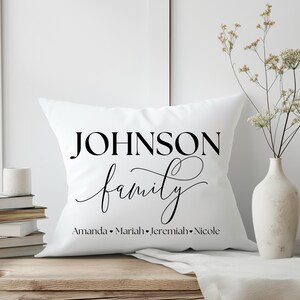 Mothers Day Gift, Personalize Pillow, Custom Family Pillow,Housewarming Gift,Personalized Family Name Pillow,Last Name Pillow,Custom Pillows