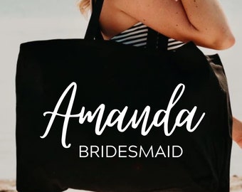 Bridesmaid Tote Bags, Maid of Honor Tote, Personalized Bridesmaid Bags, Bridal Party Bridesmaid Gifts