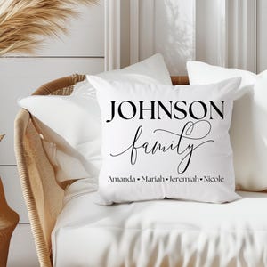 Mothers Day Gift, Personalize Pillow, Custom Family Pillow,Housewarming Gift,Personalized Family Name Pillow,Last Name Pillow,Custom Pillows