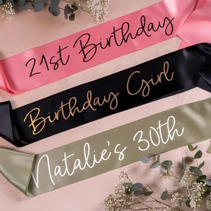 Personalized Satin Sash - Pageant Sash - Personalized Sash - Birthday Party - Bachelorette Party - Bachelorette Party Sash - Custom Sash