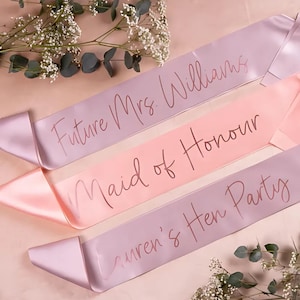 Personalized Satin Sash - Pageant Sash - Personalized Sash - Birthday Party - Bachelorette Party - Bachelorette Party Sash - Custom Sash