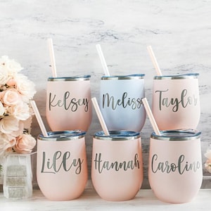 Personalized Wine Tumbler, Bridesmaid Gift, Bridesmaid Proposal, Personalized Wine Glass, Custom Wine Glass, Wine Tumbler