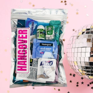 Hangover Kit | Self Care Kit | Recovery Kit | Party Favor for Bachelorette Party, Weddings, Girls Trip, and Birthdays