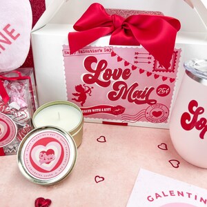 Valentines gift box set, galentines gift box, friendship celebration gift, teacher gift, best friend gift, heart candy plush, Heart plush