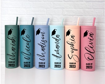 Abschlussgeschenke für sie, personalisierter 2023-Abschlussbecher, Geschenk für Senioren, Klasse von 2023, Abschlussbecher, 2023-kundenspezifisches grad-Geschenk
