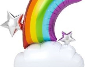 Toyland Riesenballon Regenbogen-Schmetterling-Einhorn-Kitty – 41 Zoll, Folie, Mit Ventil, Für Kinderpartys