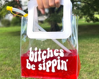 Adult Drink Bags, Booze Bag, Girls Trip Gifts, Bachelorette Party, Gift Bag, Summer Party, Pool Party, Adult Party Favors, Beach Drink Cups