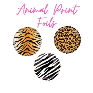 Globos con estampado de leopardo / Globos de Mylar de guepardo / Decoración para fiesta de quinceañera / Globos con estampado animal / Globos para despedida de soltera