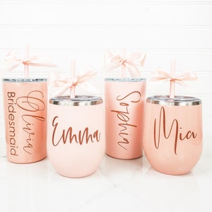 Custom Wine tumbler | custom wine glasses | personalized wine tumbler | bridesmaid proposal | Birthday Gift