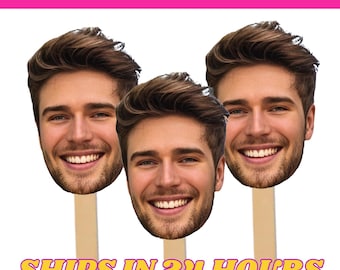 Face on A Stick Big Head Cutouts Fat Head Bachelorette Photo booth props, Bach Party Favors, Graduation Birthday Party Bachelorette big head