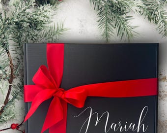 Personalized Bridesmaid Gift Box, Wedding Gift Boxes, Custom Name Bridesmaid Proposal Box, Empty Gift Box, Personalized Christmas Giftbox