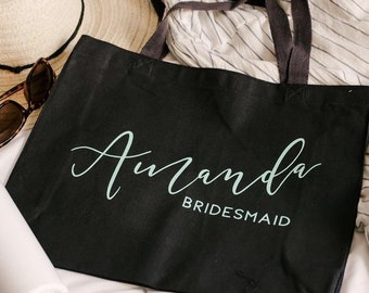 Bridesmaid Tote Bags, Maid of Honor Tote, Personalized Bridesmaid Bags, Bridal Party Bridesmaid Gifts