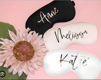 Personalized Sleep Mask Customized Eye Masks  Satin Eye Mask Bridesmaid Proposal Gift Custom Gift For Bridesmaid Bachelorette party gifts