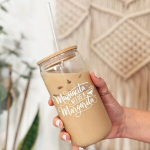 Mamacita Cup Iced Coffee Cup Mamacita Mug Glass Cup with Lid Straw Mamacita needs a Margarita Iced Coffee Cup Libbey Cup