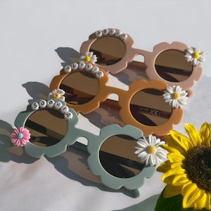 Flower Sunglasses,Flower Girl,Baby Girl Personalized Birthday Gift,Floral Daisy Girls Personalized Name Sunglasses Kids Gift,kids sunglasses