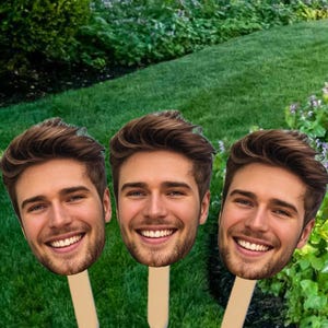 Gesicht auf einem Stick Big Head Cutouts Fat Head Bachelorette Fotoautomaten Requisiten, Bach Gastgeschenke, Abschluss Geburtstagsfeier Bachelorette großen Kopf