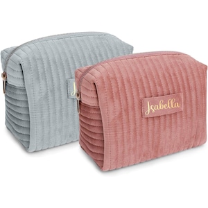 Custom Makeup Bag, Bridal Shower Gift, Personalized Bridesmaid Gifts, Wedding Gift, Travel Toiletry Bag, Cosmetic Bag, Birthday Gift for Her