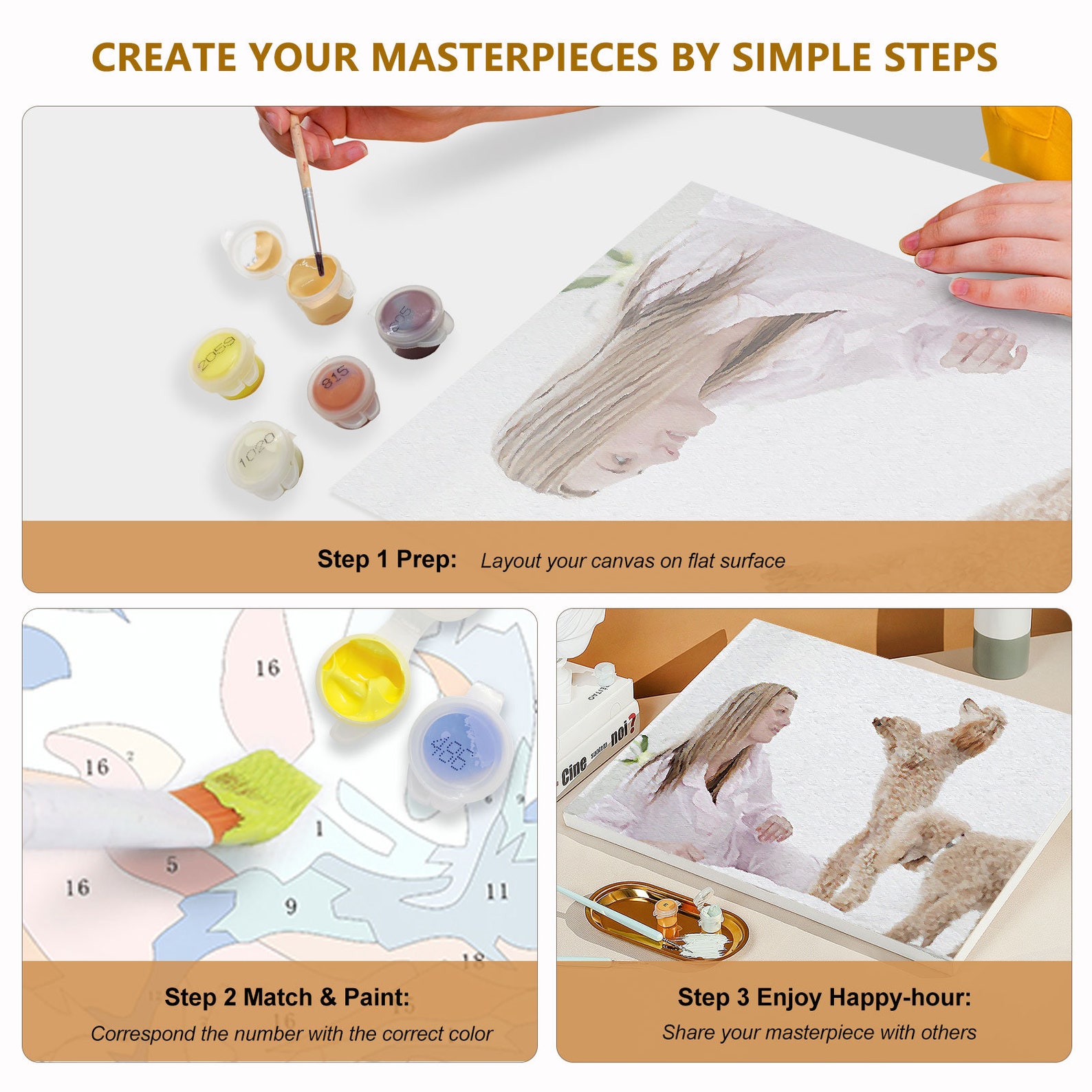 Custom Paint by Numbers Kit Paint Your Photos Personalized Etsy