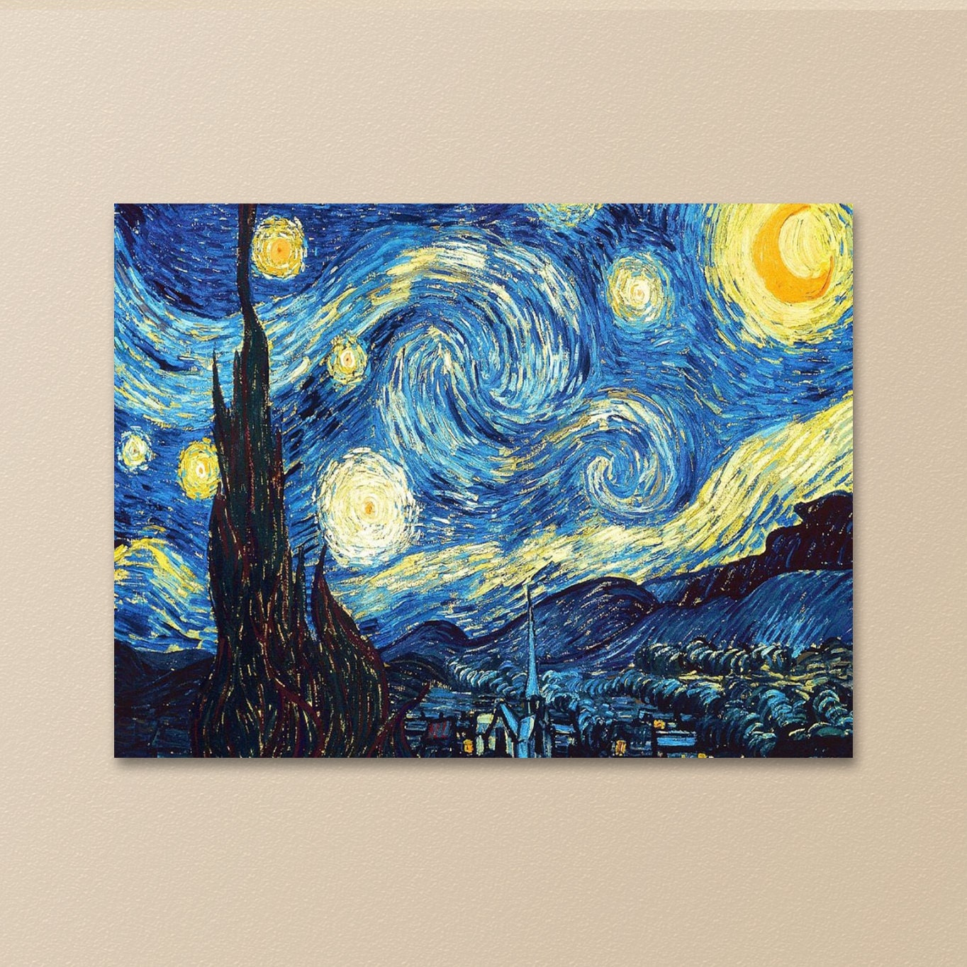 The Starry Night Paint by Numbers Kit DIY Paint by Number Etsy