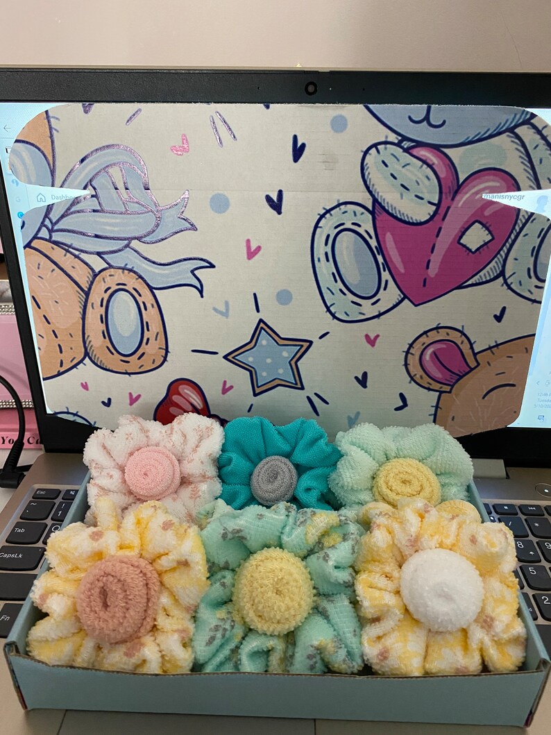 Baby Washcloth Flowers Etsy