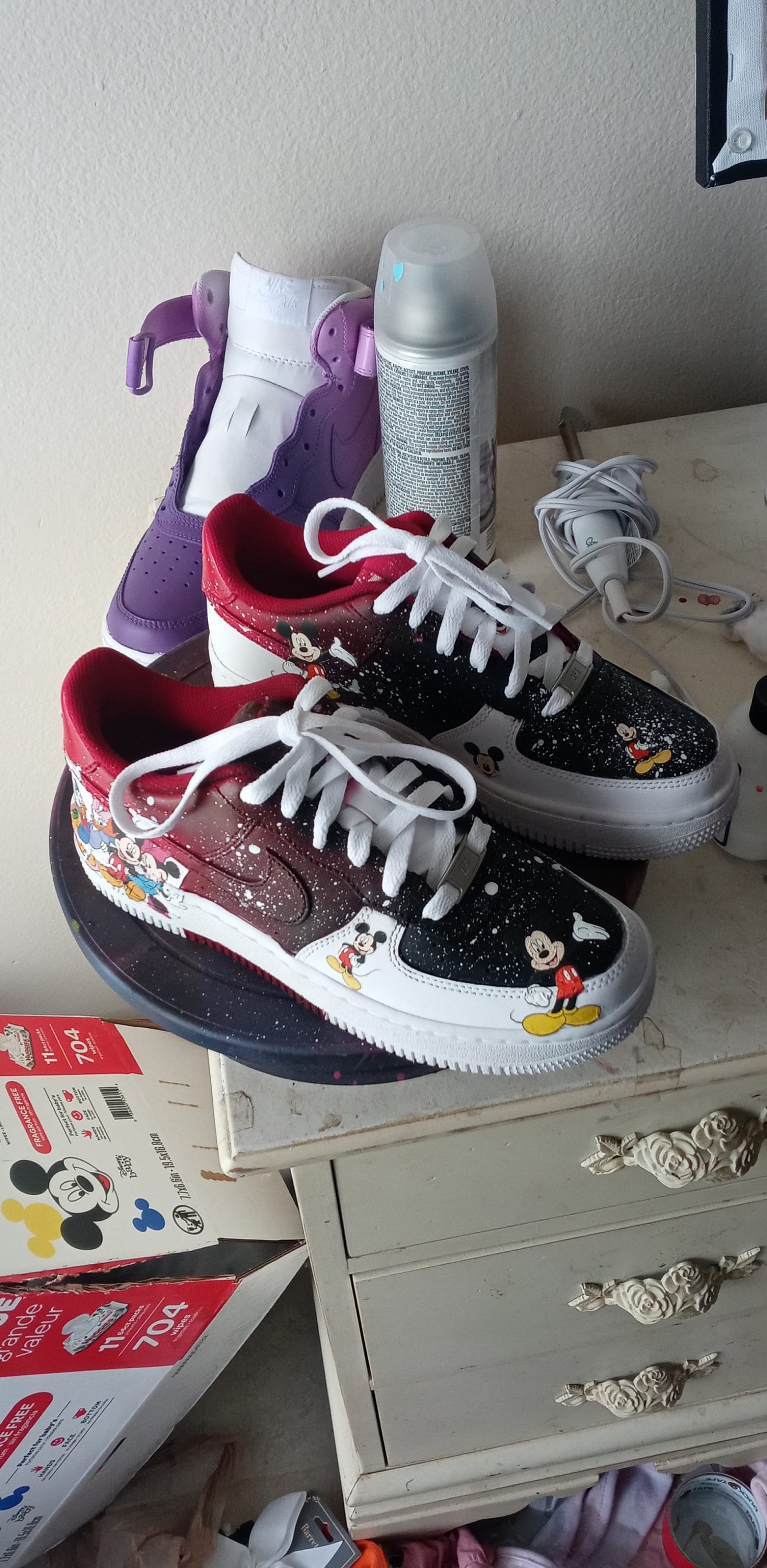 custom air force 1 mickey mouse