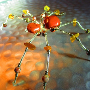 Beaded Beach Sand Storm Spider Art Hangable Ornament Halloween or Christmas Decoration - Rock and Stone