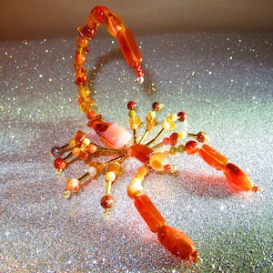 Beach Sand Storm Glass Bead Scorpion Art Hangable Ornament Christmas Any Occasion Decoration - Rock and Stone