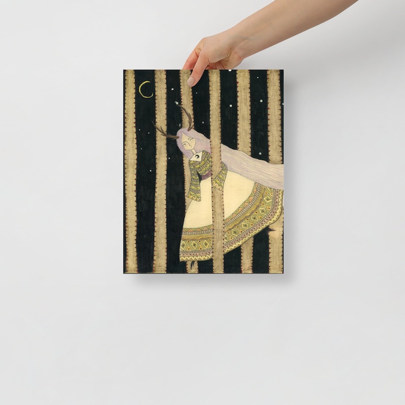 Folk Art Print , Witch Art , Wall Decor image 5
