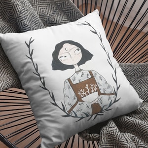 Witchy Pillow Case , Gothic Art, Home Decor