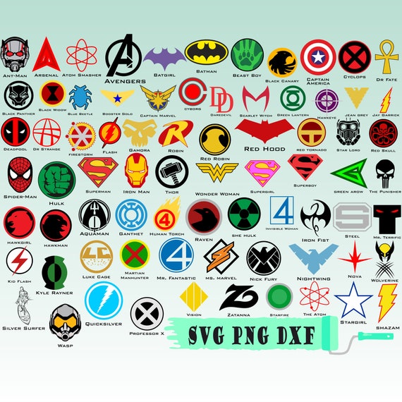 Superhero logo on sale