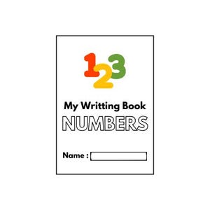 Children&#39;s Writing Practice Book – Learn to Write Numbers | A5 & A4 PDF Digital Download