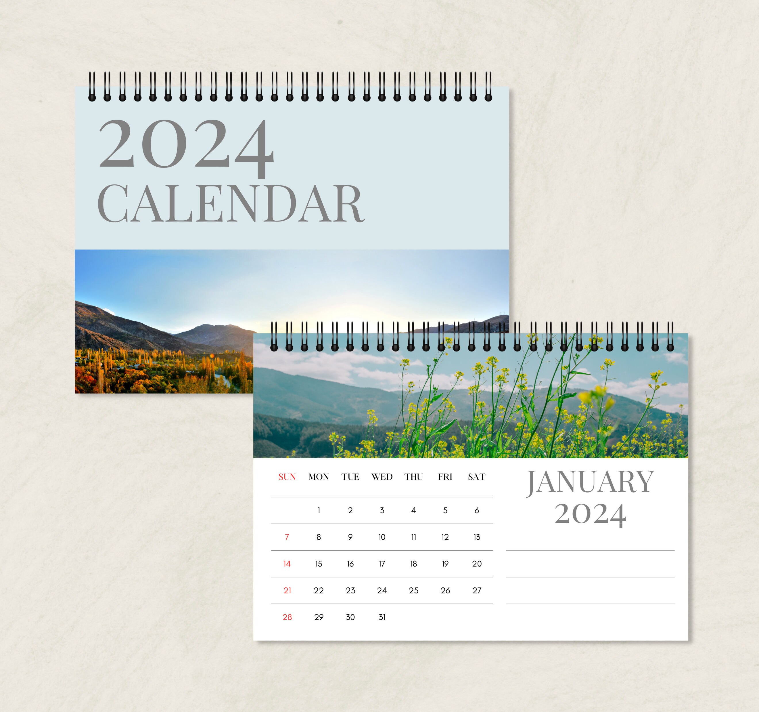 2024 Calendar Editable Template Custom Calendar Template for Etsy