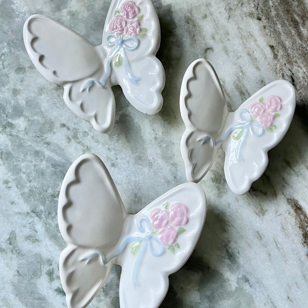 Vintage Ceramic Butterfly Wall Decor