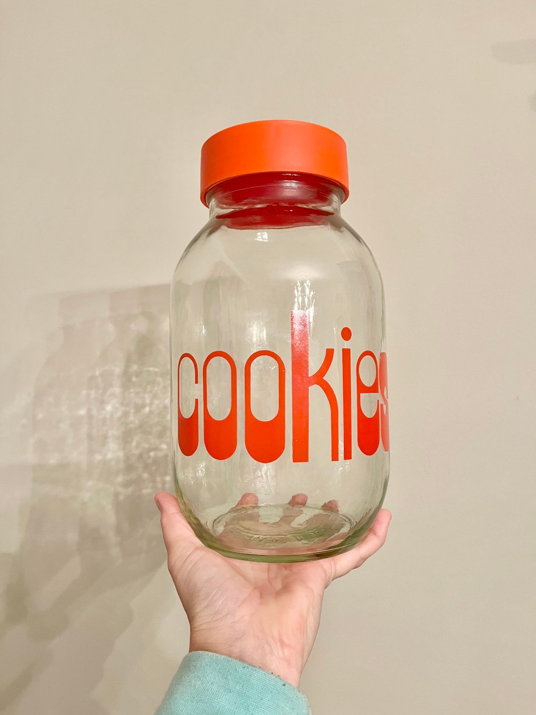 Vintage Kitchen Decor Cookie Jar Orange Kitchen Decor Etsy