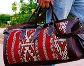 Travel bag, Moroccan bags unisex, Moroccan leather bags, Moroccan handmade bags,unique travel bag, unisex travel bag, handmade